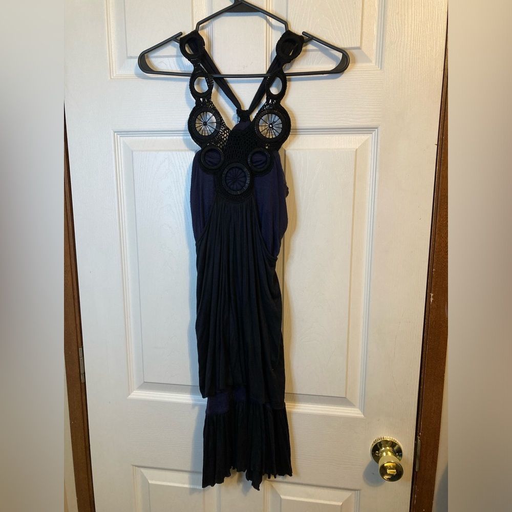 Free People Crochet Sleeveless Dress, Size Medium
